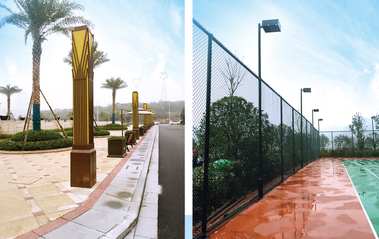 Yichang Junyao Group Yujing Tiandi Community Landscape Lights, Stadium Lights, and Wall Lights Project