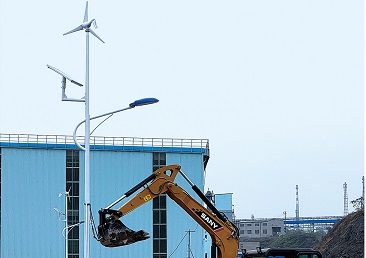 Wuhan Qingshan District Wugang Jinzi Company Jinzha Branch Solar Wind Solar Complementary Street Light Project
