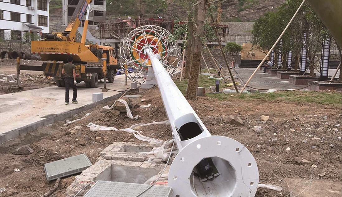 What are the repair methods for high pole lights after they malfunction?
